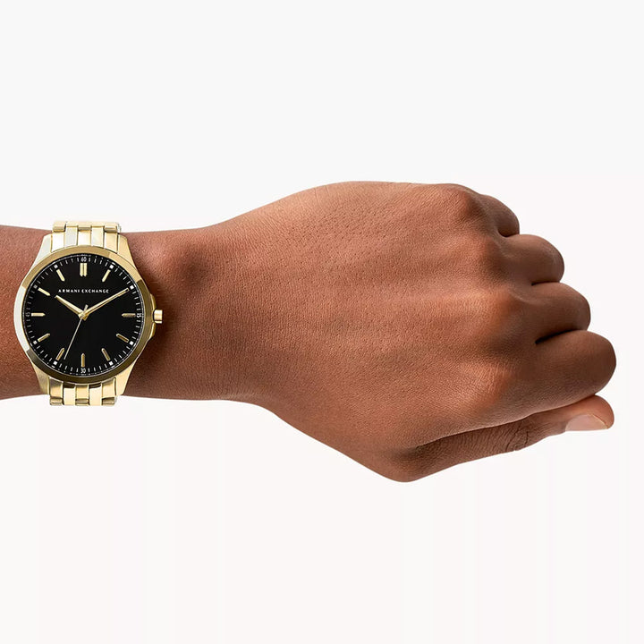 Armani Exchange Men's Three-Hand Gold-Tone Stainless Steel Watch