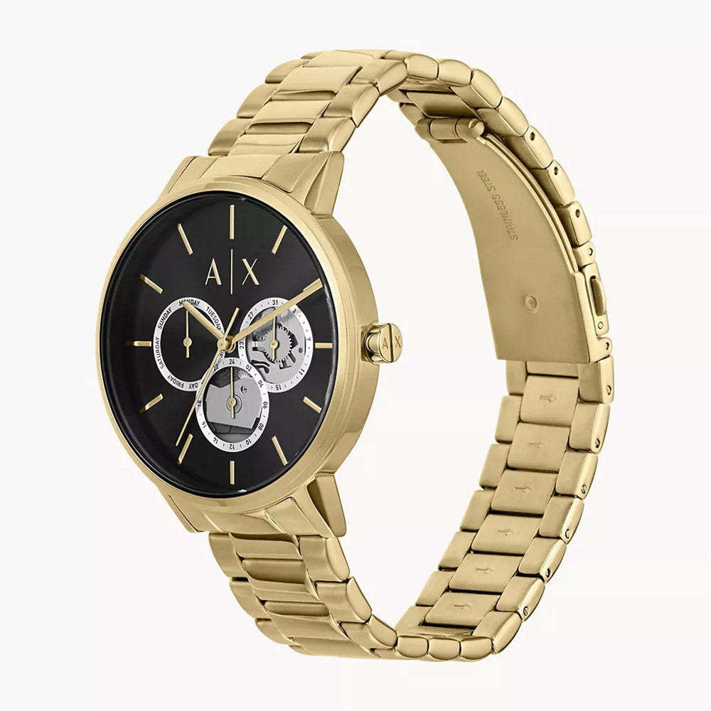 Armani Exchange Men's Multifunction Gold-Tone Stainless Steel Watch