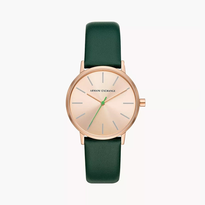 Armani Exchange Lola Women's Green Pro-Planet Leather Watch