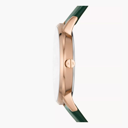 Armani Exchange Lola Women's Green Pro-Planet Leather Watch