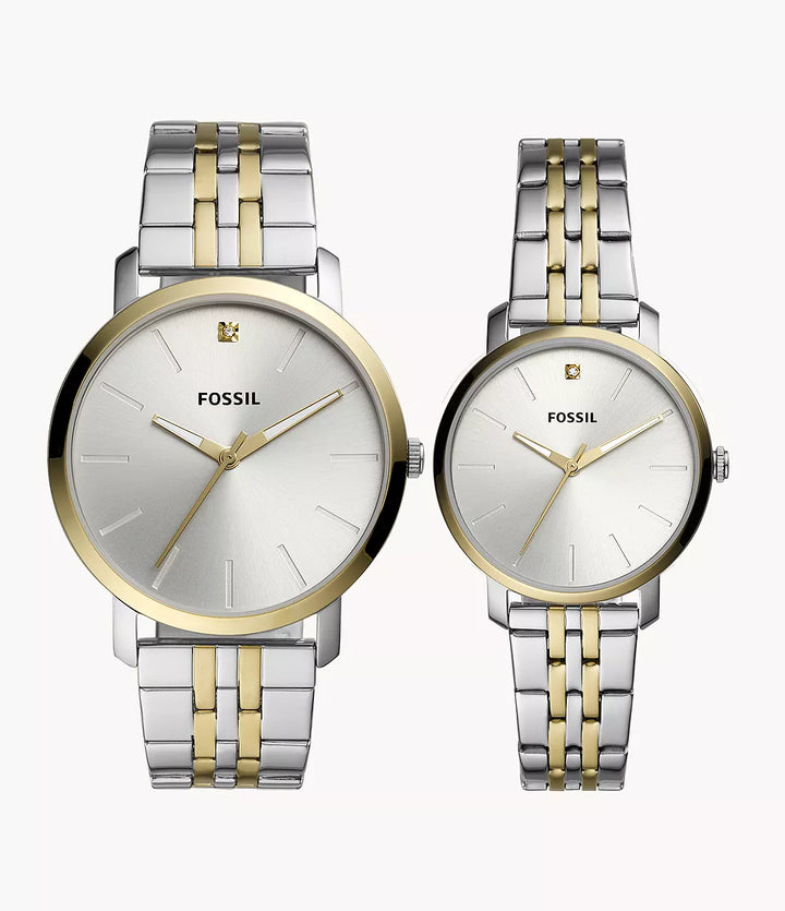 Fossil Couple Set His Her Stainless Steel Watches - BQ2467SET