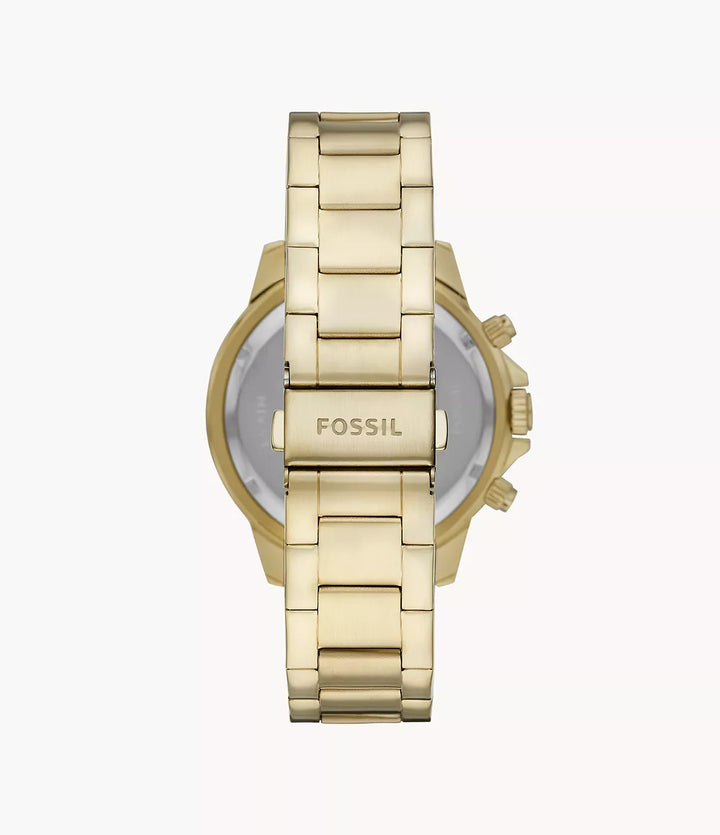 Fossil Analog Men's Watch Gold Plated Metal Bracelet - BQ2493