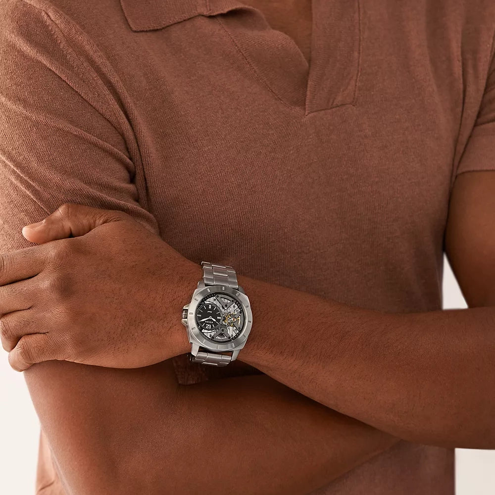 Fossil Privateer Men's Silver Stainless Steel Watch