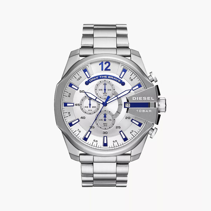 Diesel Mega Chief Men's Silver Stainless Steel Watch