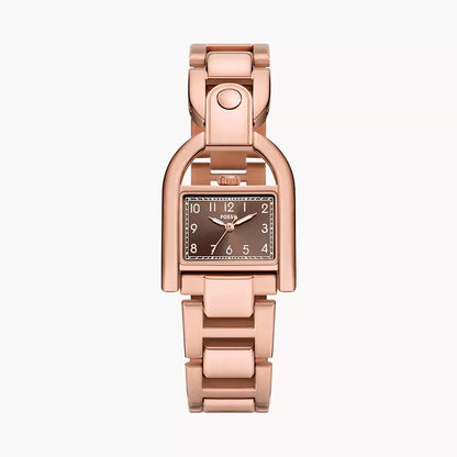 Fossil Harwell Three-Hand Rose Gold-Tone Stainless Steel Watch