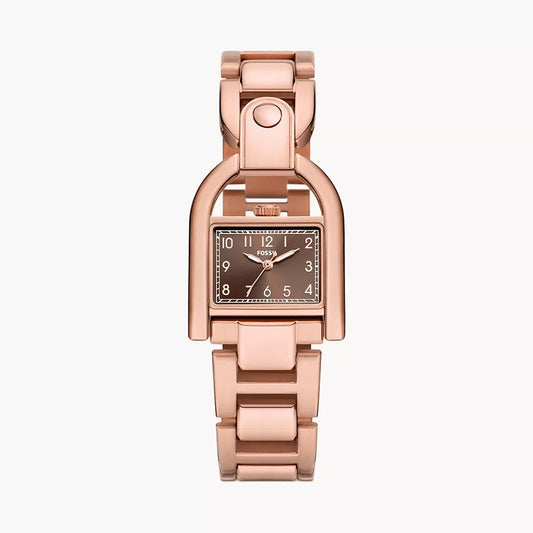 Fossil Harwell Three-Hand Rose Gold-Tone Stainless Steel Watch