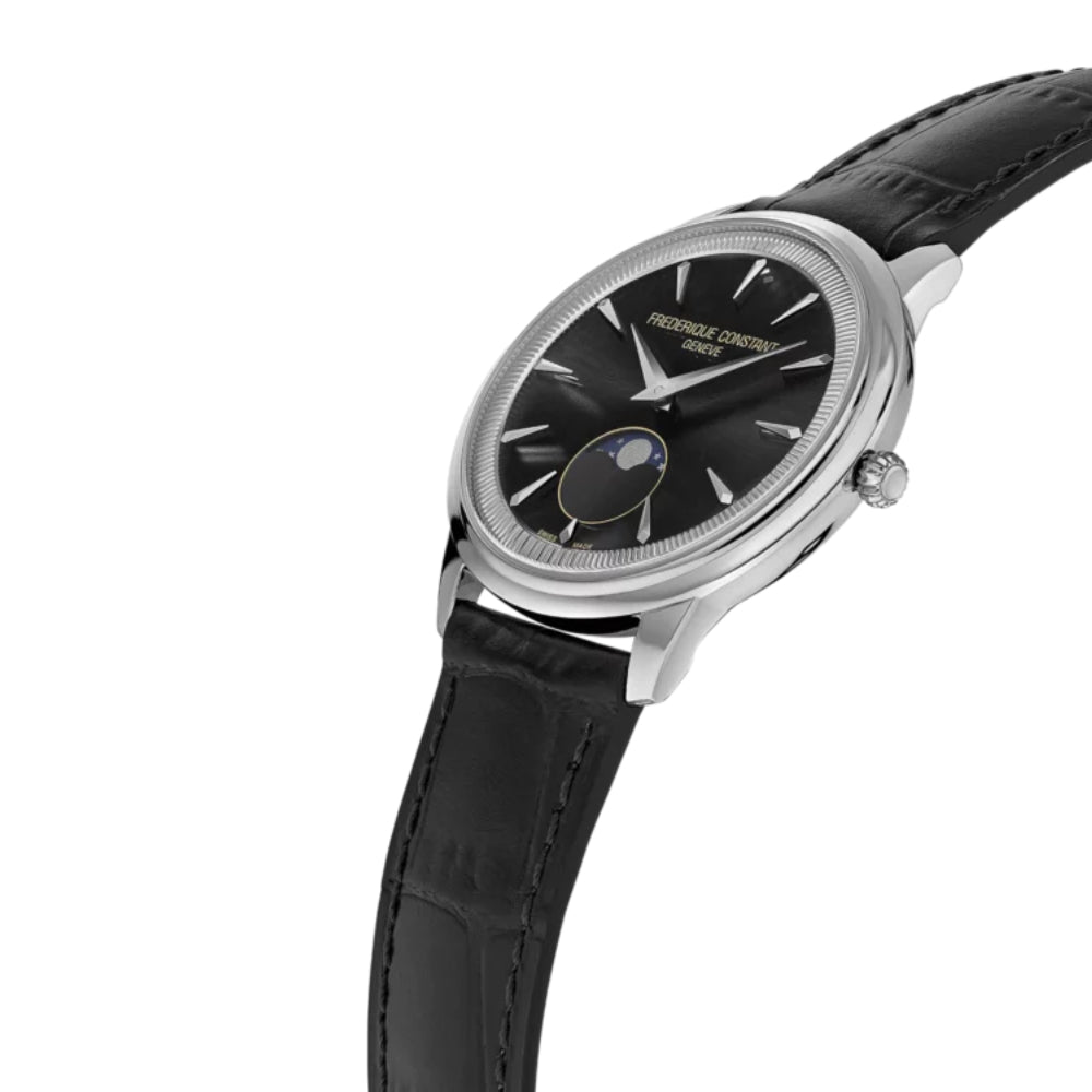 Frederique Constant Classics Moneta Moonphase Unisex Watch Black Dial