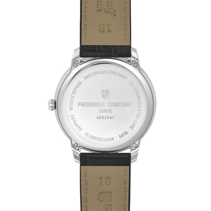 Frederique Constant Classics Moneta Moonphase Unisex Watch Black Dial