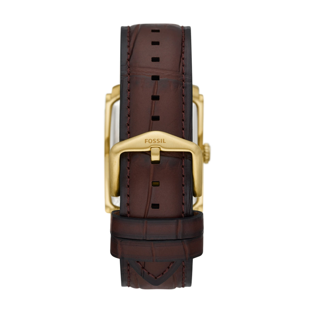 Fossil Carraway Three-Hand Brown Croco Gents Leather Watch