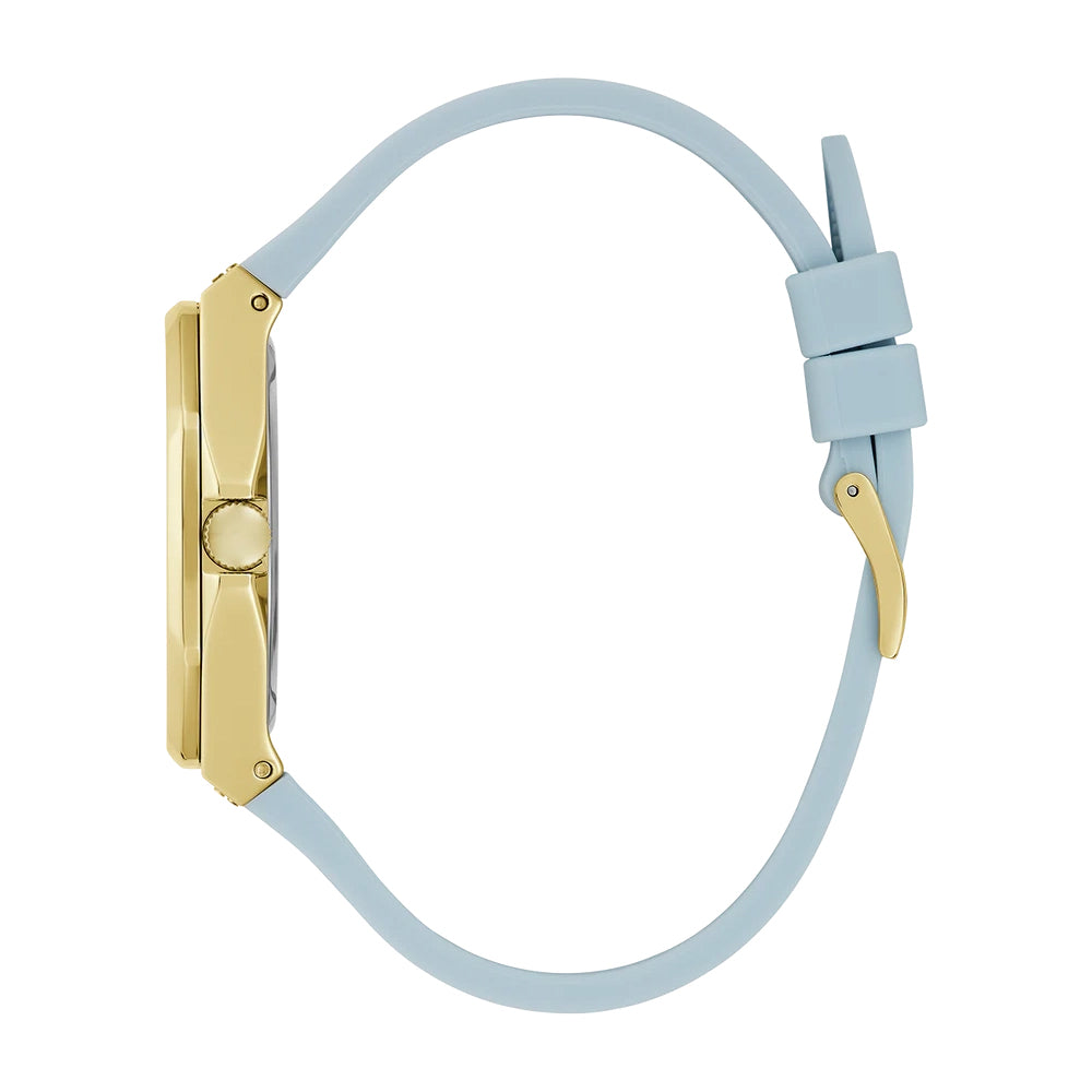 Guess Women's Watch Gold Tone Case Blue Dial Quartz