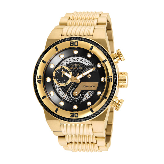 Invicta S1 Rally Men 51mm Stainless Steel Gold Black dial Z60 Quartz