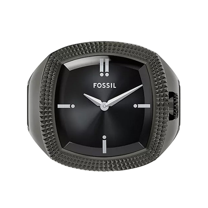 Fossil Unisex Nick Jonas x Fossil Machine Luxe Grey Vignette Two-Hand Gunmetal Stainless Steel Watch Ring