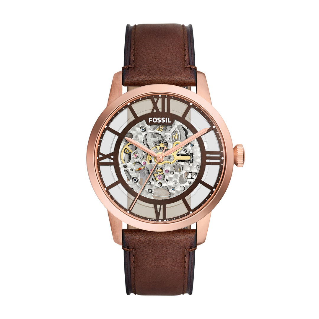 Fossil Townsman Automatic Brown Leather Watch