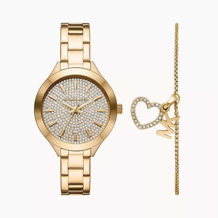 Michael Kors Slim Runway Women's Gold Stainless Steel Watch