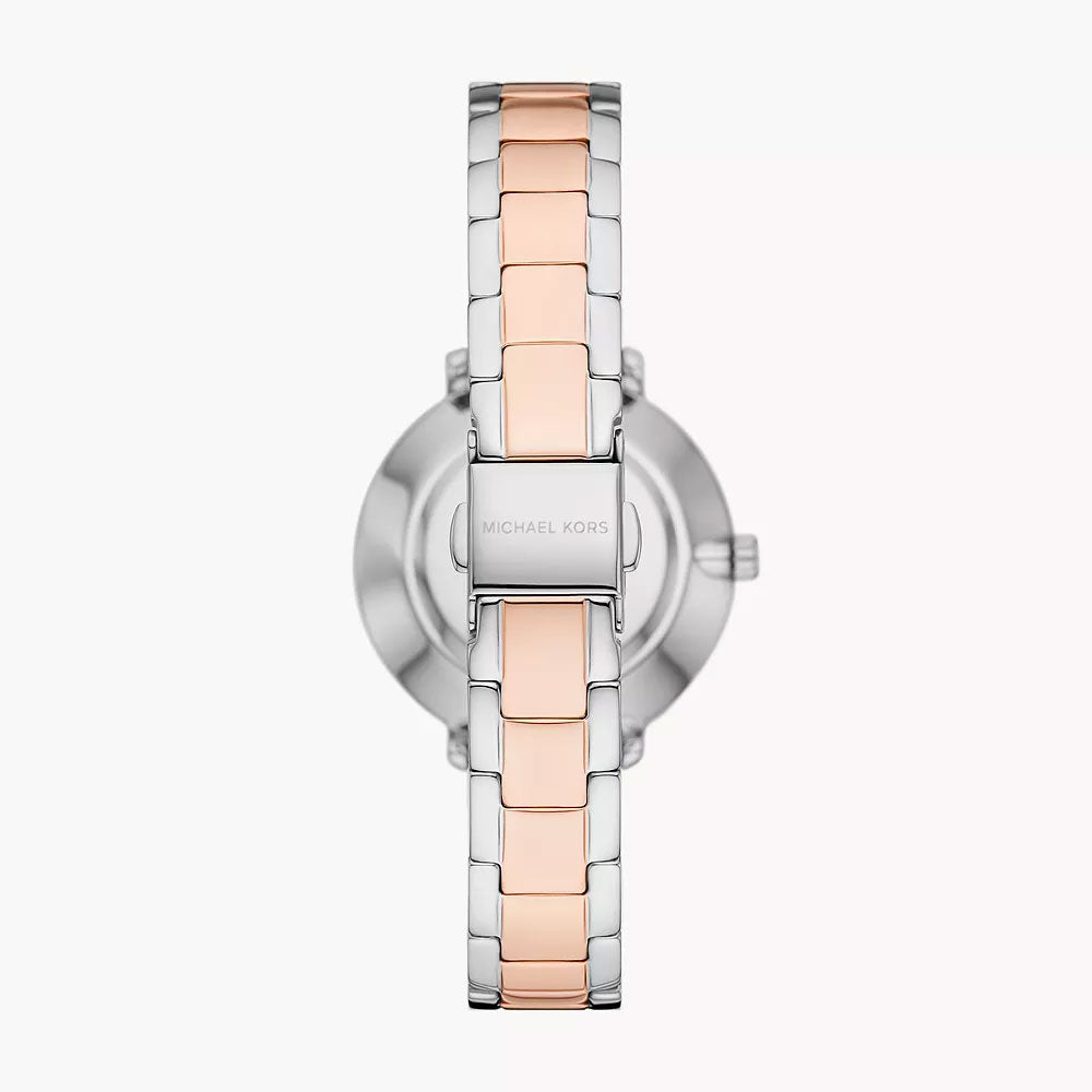 Michael Kors Pyper Two-Hand Two-Tone Stainless Steel Women's Watch And Brass Bracelet Set - MK1066SET