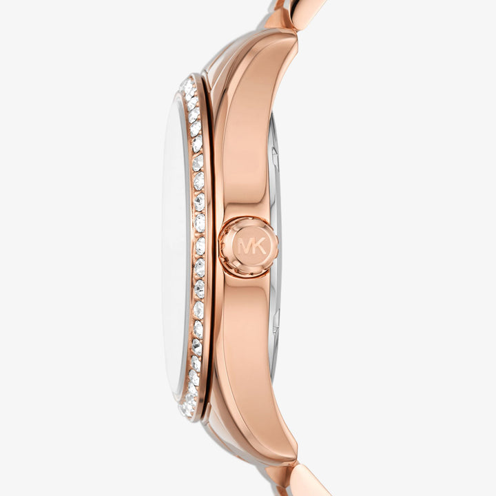 Michael Kors Lexington Three-Hand Rose Gold-Tone Stainless Steel Watch And Jewelry Gift Set