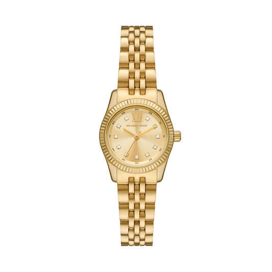Michael Kors Lexington Three-Hand Gold-Tone Stainless Steel Watch
