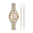 Michael Kors Lexington Three-Hand Two-Tone Stainless Steel Watch and Bracelets Gift Set