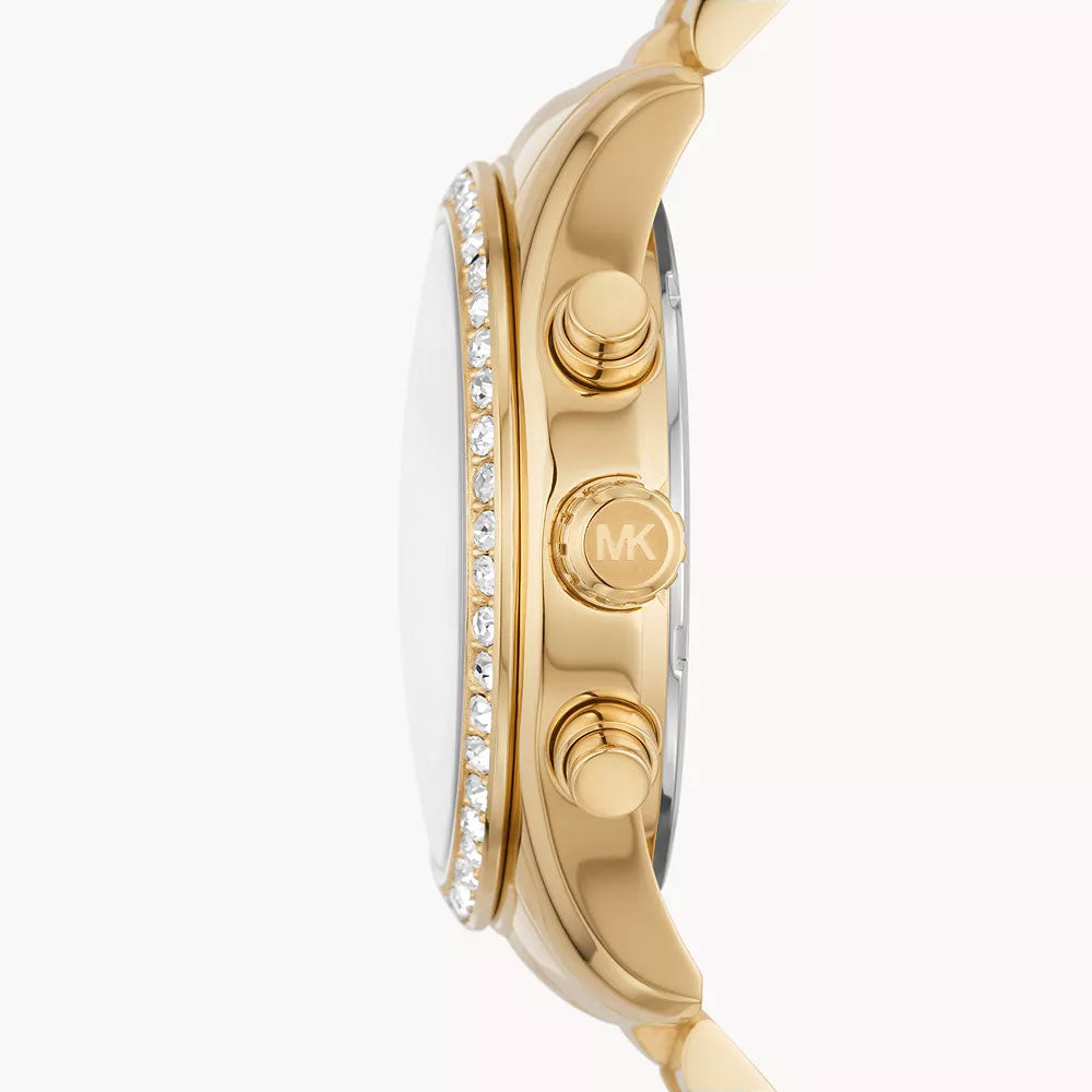 Michael Kors Lexington Lux Chronograph Gold-Tone Stainless Steel Women's Watch