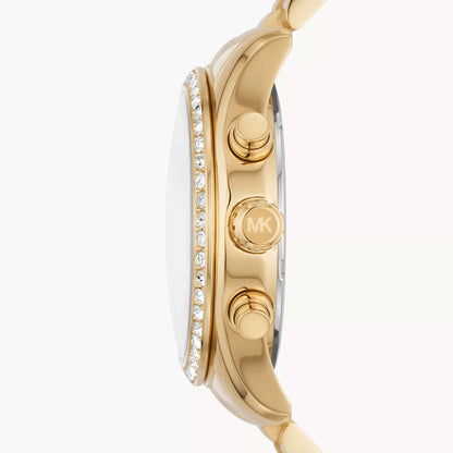 Michael Kors Lexington Lux Chronograph Gold-Tone Stainless Steel Women's Watch
