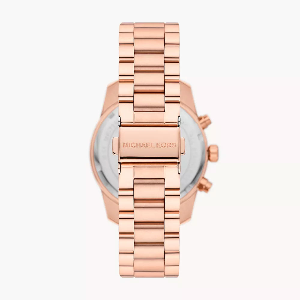 Michael Kors Lexington Lux Chronograph Rose Gold-Tone Stainless Steel Women's Watch