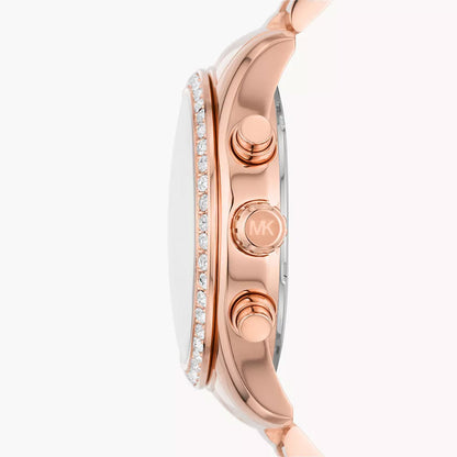 Michael Kors Lexington Lux Chronograph Rose Gold-Tone Stainless Steel Women's Watch