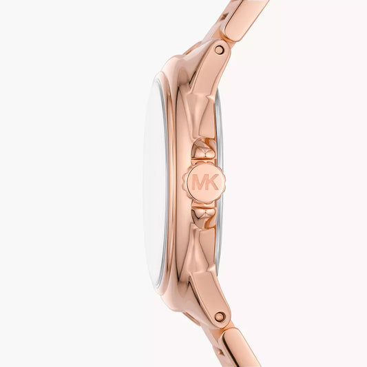 Michael Kors Camille Three-Hand Rose Gold-Tone Stainless Steel Women's Watch