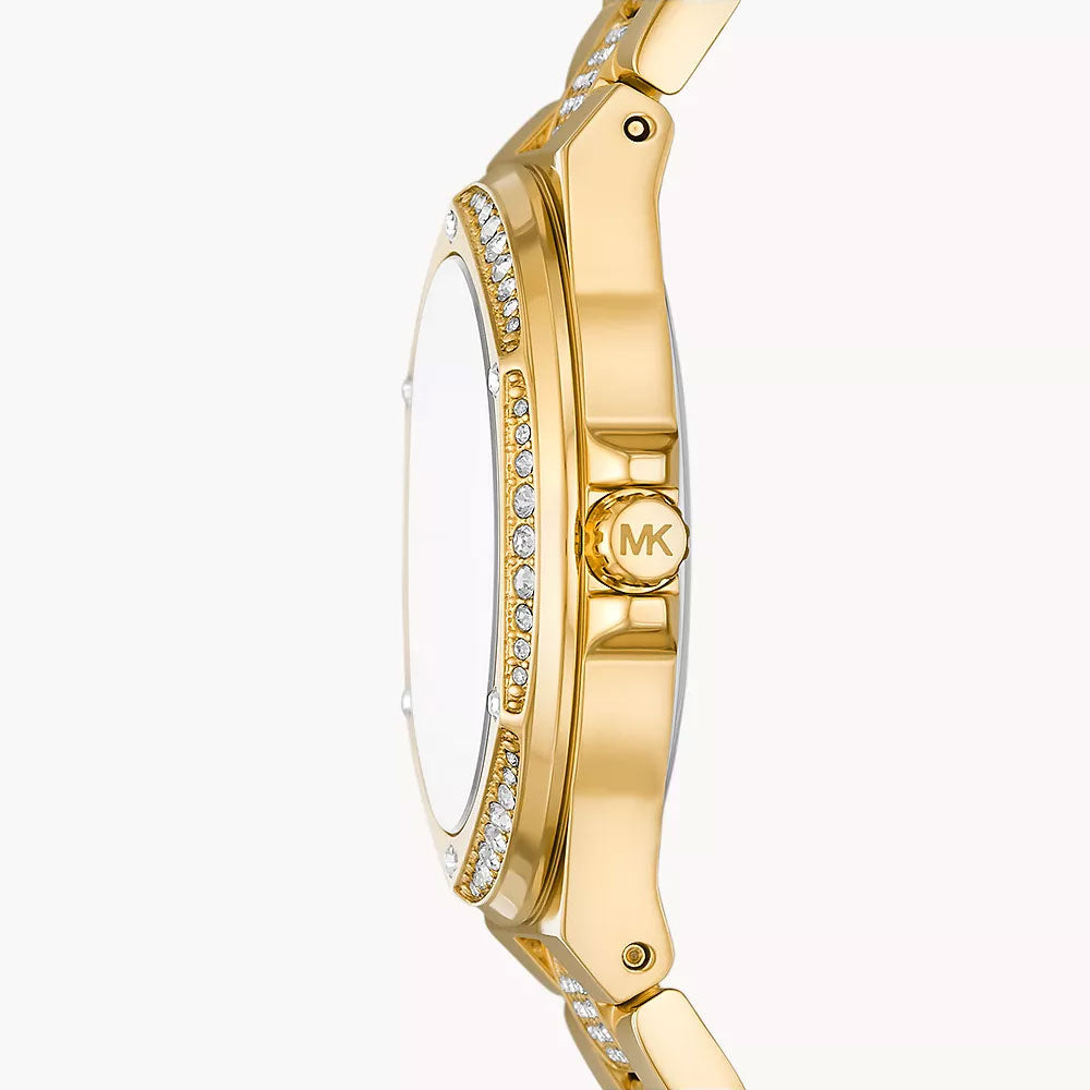 Michael Kors Lennox Three-Hand Gold-Tone Stainless Steel Women's Watch