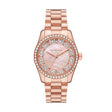 Michael Kors Lexington Three-Hand Rose Gold-Tone Stainless Steel Watch