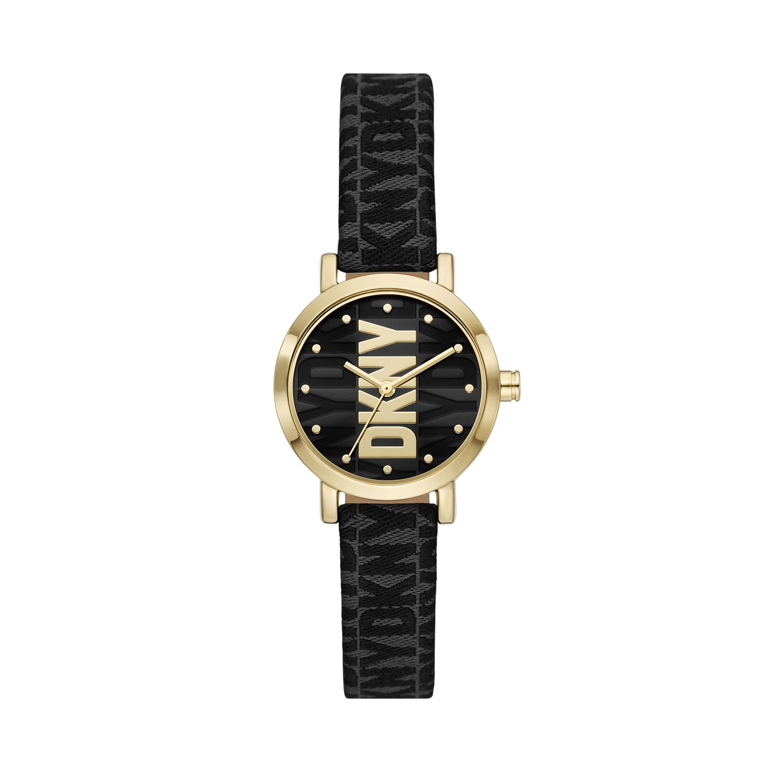 Dkny Soho Three Hand Black Fabric Watch The Watch House