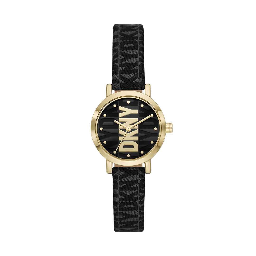 Dkny Soho Three-Hand Black Fabric Watch