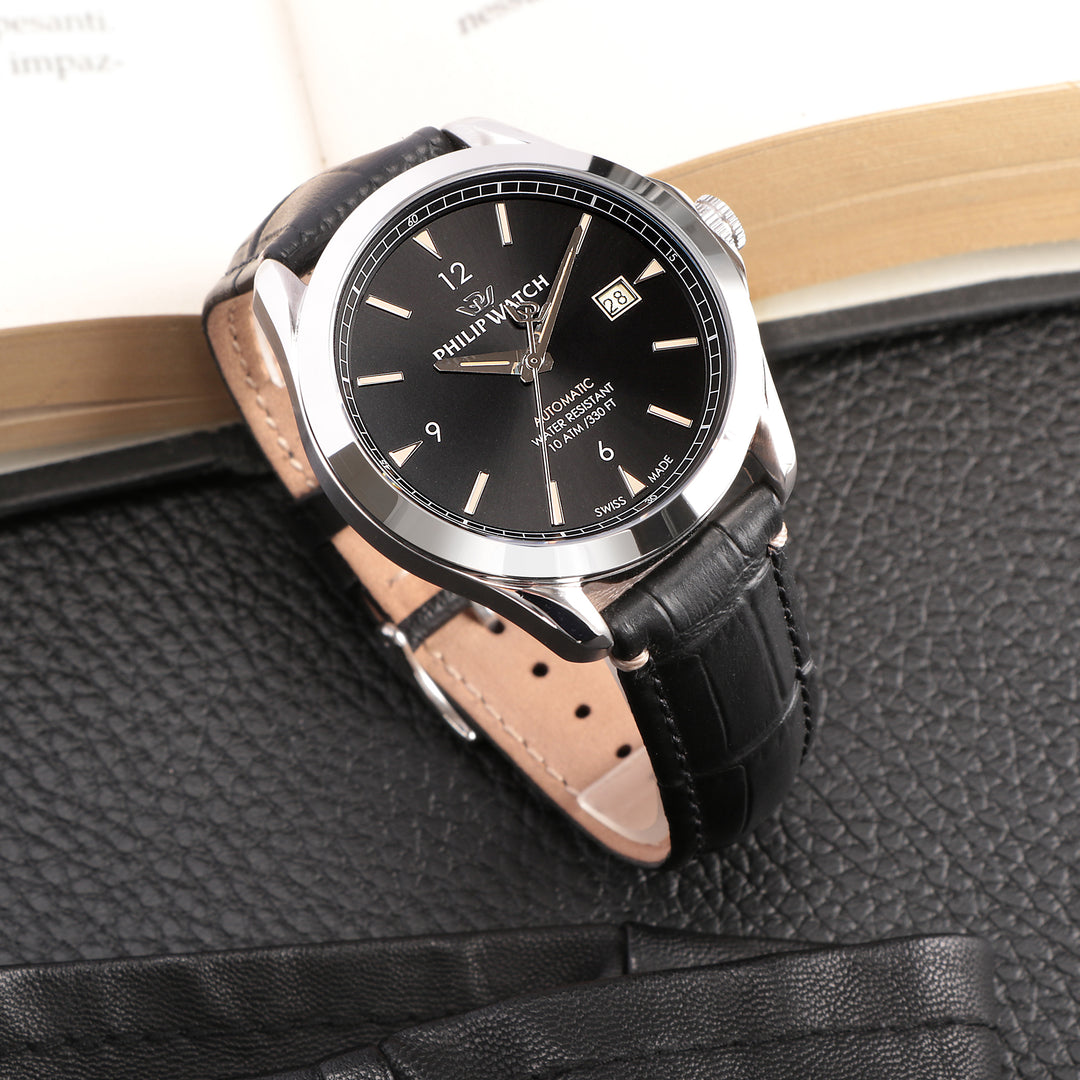 Philip Watch BLAZE 41mm AUTO BLACK DIAL BLACK STRAP