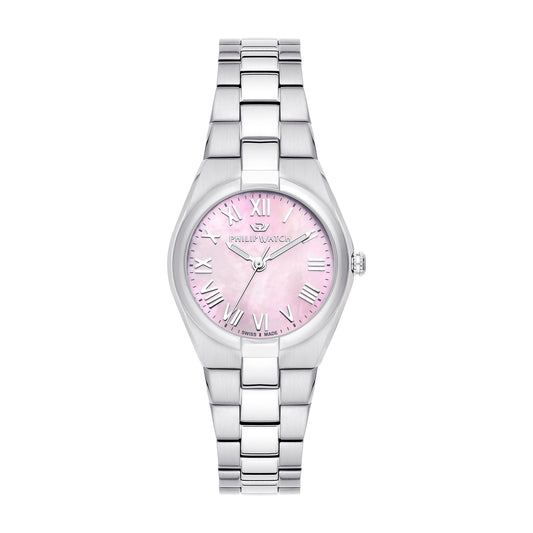 Philip Watch Timeless 3H 29MM Rose MOP Dial BR SS