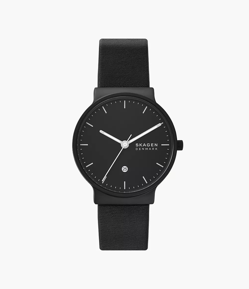 SKAGEN ANALOG WATCH 0 JWL SS LEATHER STRAP