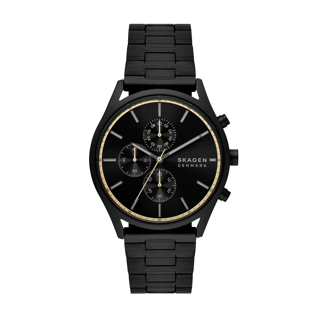 Skagen Holst Chronograph Black Stainless Steel Watch