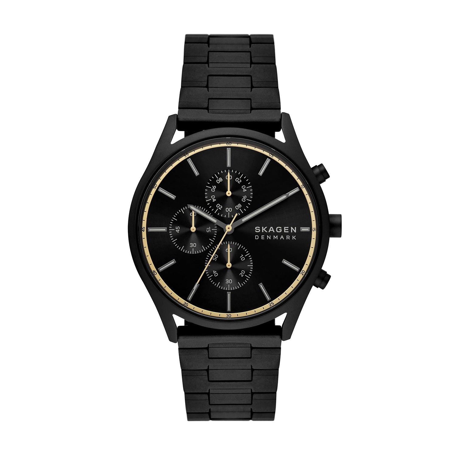 Skagen Holst Chronograph Black Stainless Steel Watch – The Watch House