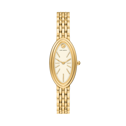 Tory Burch Elongated Oval 22mm Quartz Analog Watch TBW6044