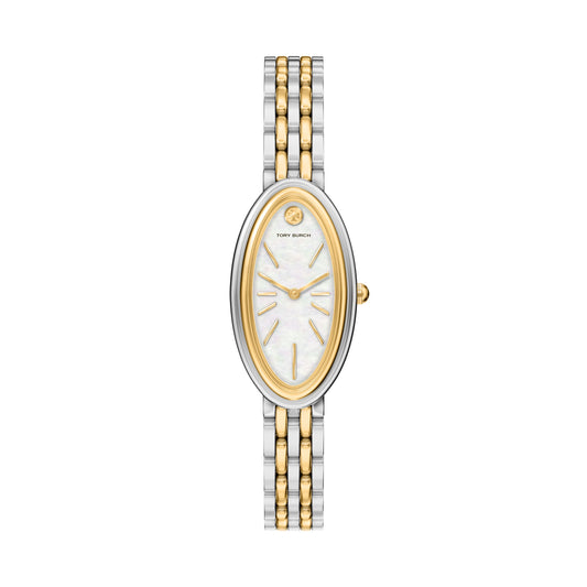 Tory Burch Elongated Oval 22mm Quartz Analog Watch TBW6045