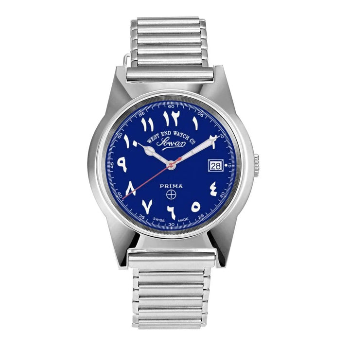 West End Souq Collection 38mm Stainless Steel Quartz Watch Blue Dial with Arabic Numerals