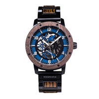 WOODWATCH MEN'S HEROIC BLUE REEF AUTOMATIC WATCH
