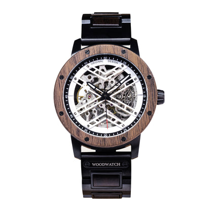 Woodwatch Men's Heroic Steel Reel Automatic Watch