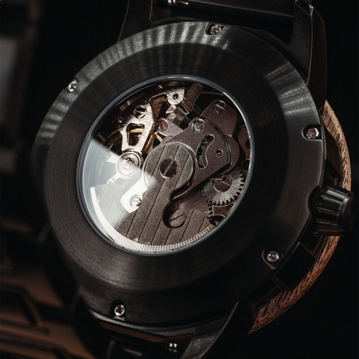 Woodwatch Men's Heroic Steel Reel Automatic Watch