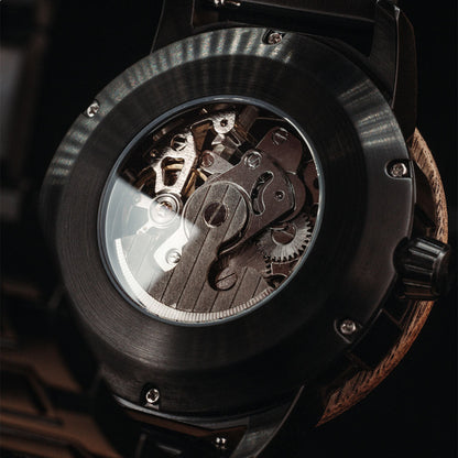 Woodwatch Men's Heroic Steel Reel Automatic Watch