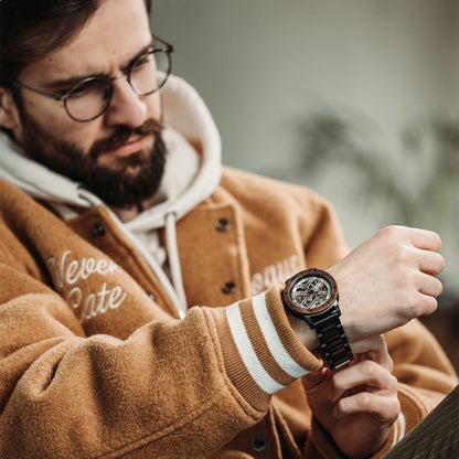 Woodwatch Men's Heroic Steel Reel Automatic Watch