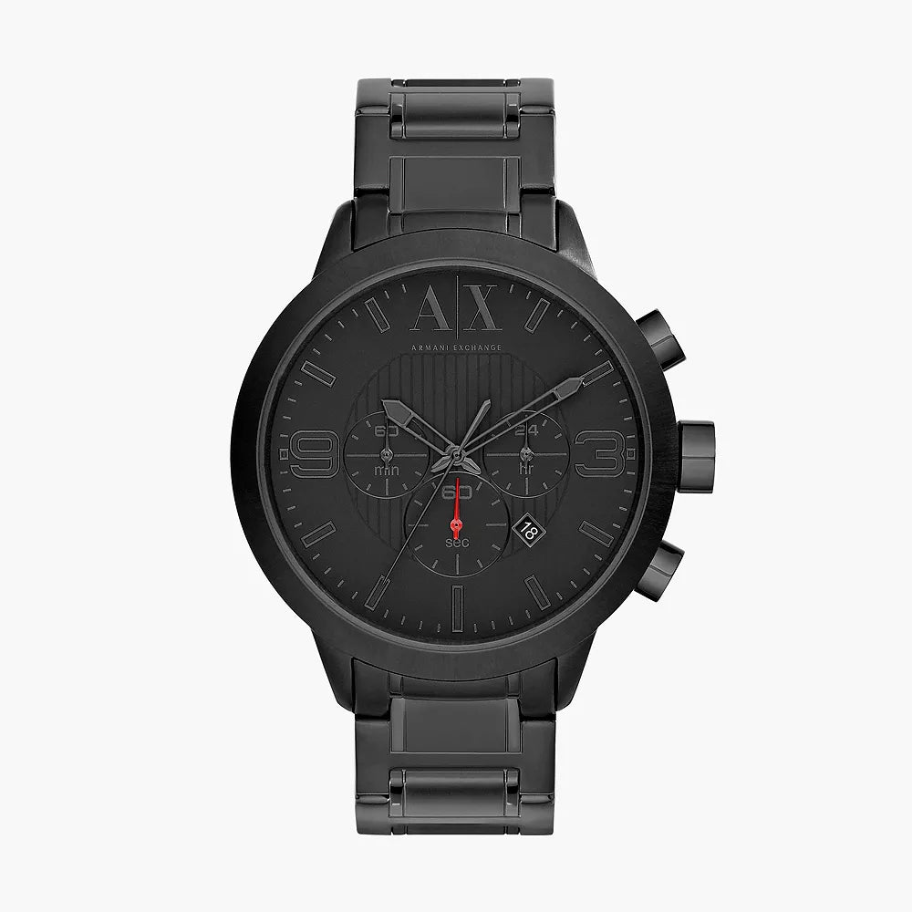 Armani Exchange Chronograph Black Stainless Steel Watch