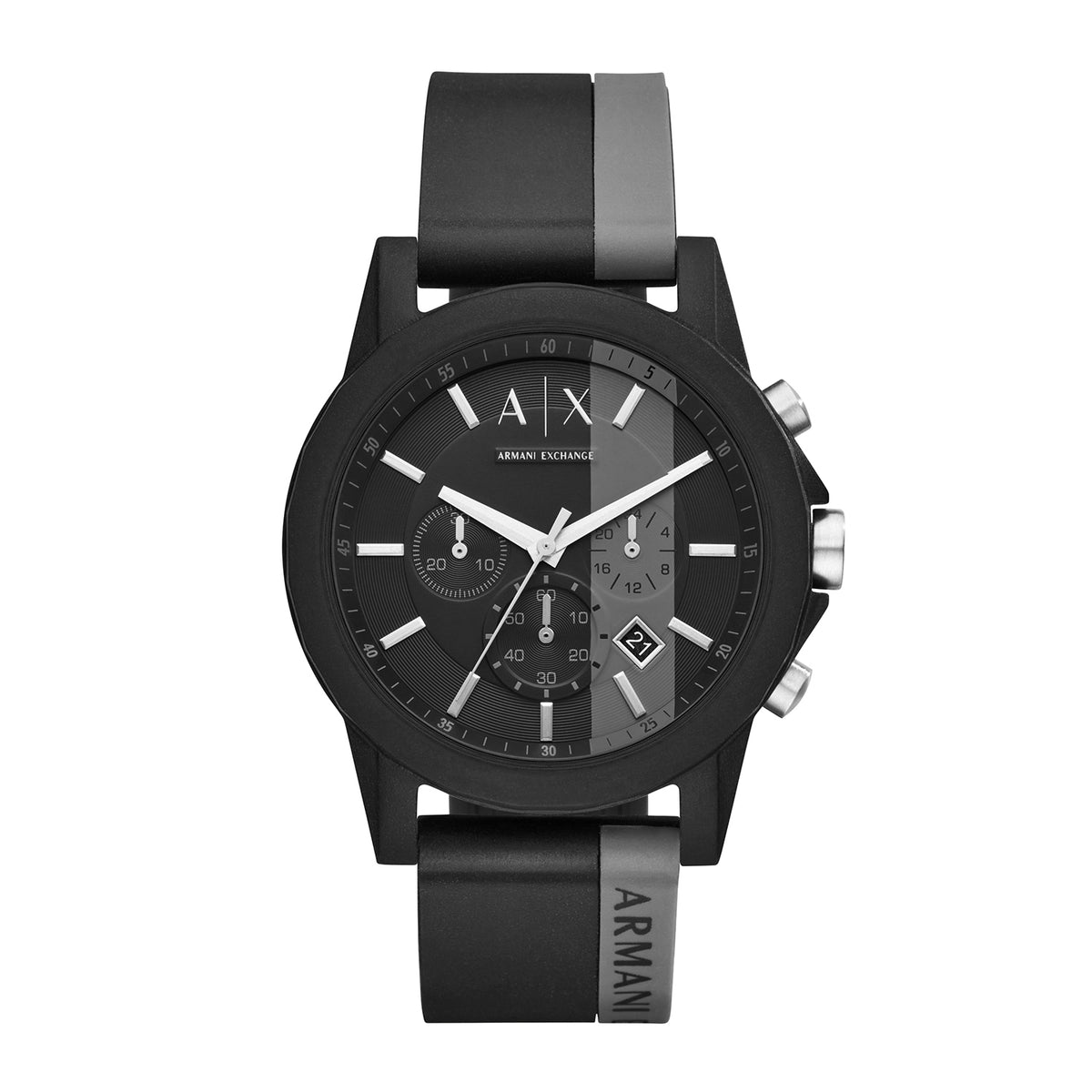 Armani Exchange Men's, Chronograph Black Silicone Watch - AX1331