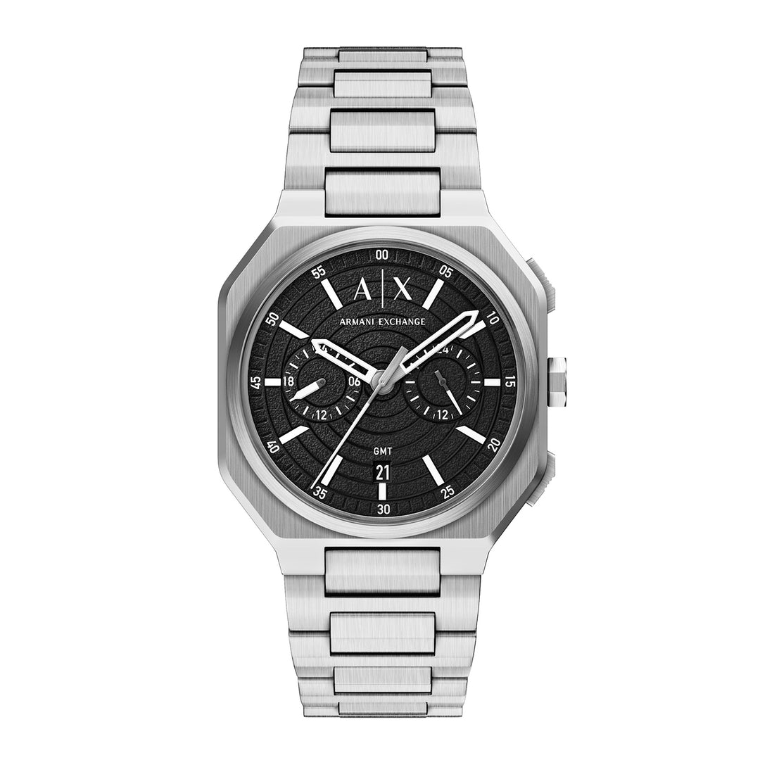 Armani Exchange Men's Bass Dual-Time Stainless Steel Watch