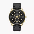 Armani Exchange Chronograph Black Leather Watch