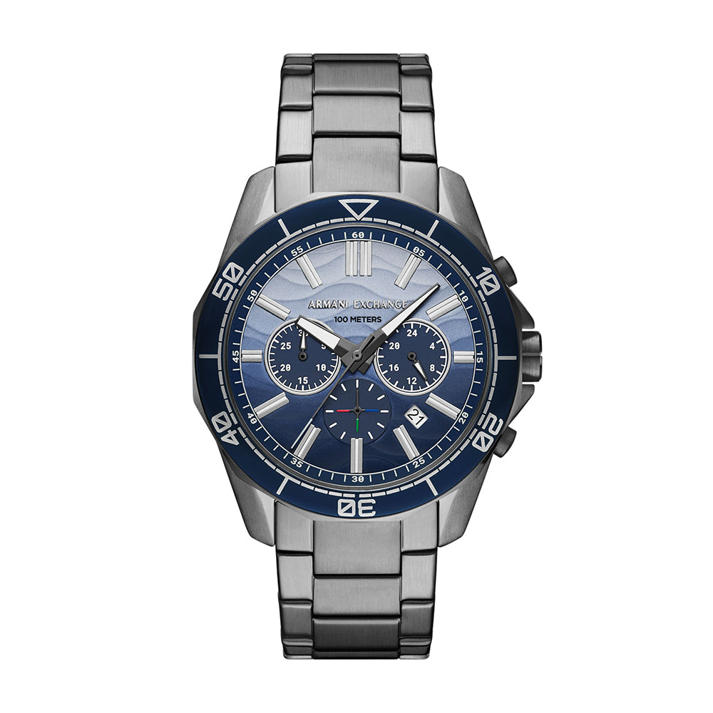 Armani Exchange Chronograph Gunmetal Stainless Steel Watch - AX1967