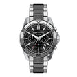Armani Exchange Men's Chronograph Black  Silver Stainless Steel Watch